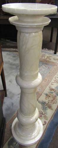 Modern marble effect pedestal, 100cm high