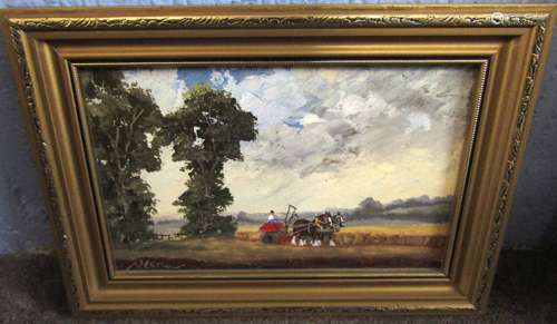 James J Allen, signed oil on board, 