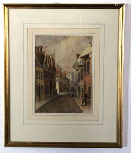 C H Coller, signed watercolour, Great Yarmouth, 21 x 32cm, together with a further watercolour of