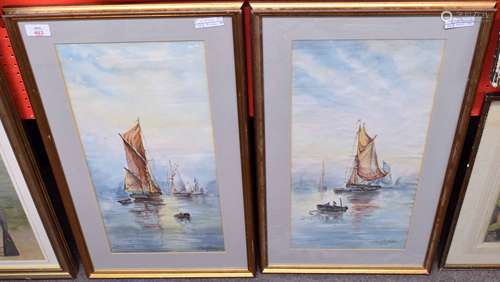 HH Silverwood, signed and dated 1916, pair of watercolours, 