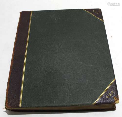 Arthur Edward Davies RBA RCA, Some signed, large leather bound album containing 36 watercolours