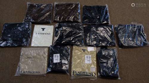 Box of various ladies clothing and knitwear, mainly by Lands End