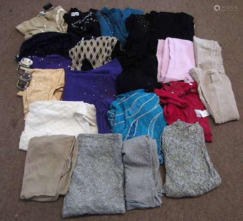 2 Boxes of ladies clothing etc, including Silkland, Diane Gilman