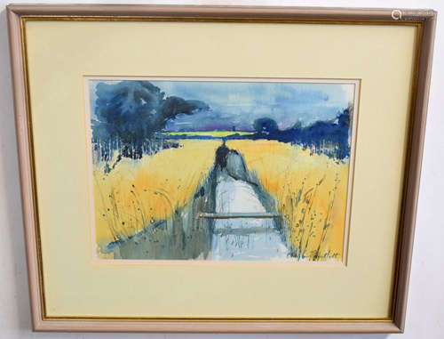 •AR Charles Bartlett, PPRWS, RE, ARCA (1921-2014), Fenland scene, watercolour, signed lower right,