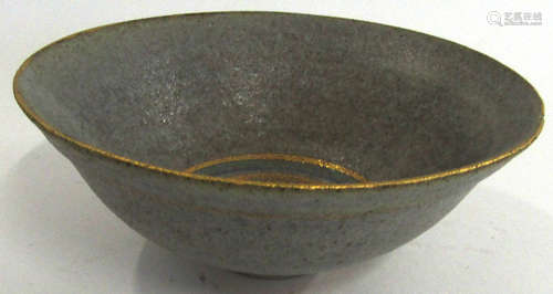 Small Studio Pottery bowl, the interior with a lustre design, 12cm diam