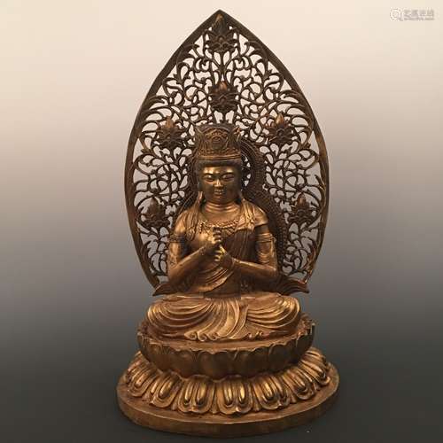 Chinese Gilt Bronze Buddha Figure