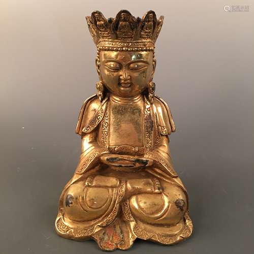 Chinese Bronze Buddha Figure