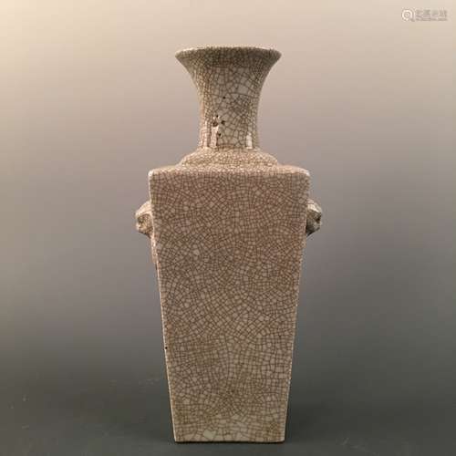 Chinese GeYao Square Vase