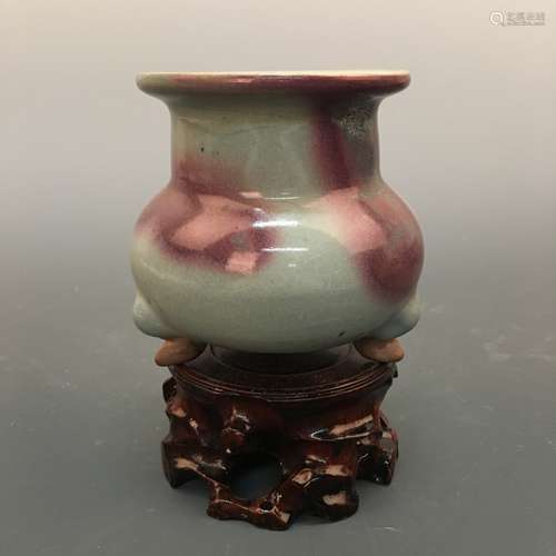 Chinese Jun Ware Tripod Censer