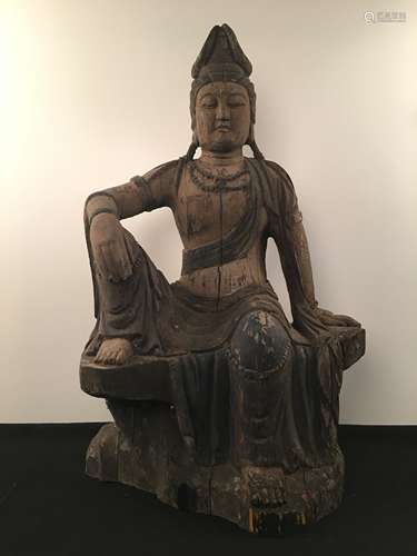 Chinese Wooden Buddhist Statue