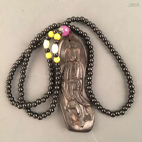 Chinese Agilawood Guanyin Necklace