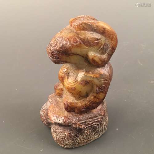 Chinese Archaic Jade 'Ram' Figure