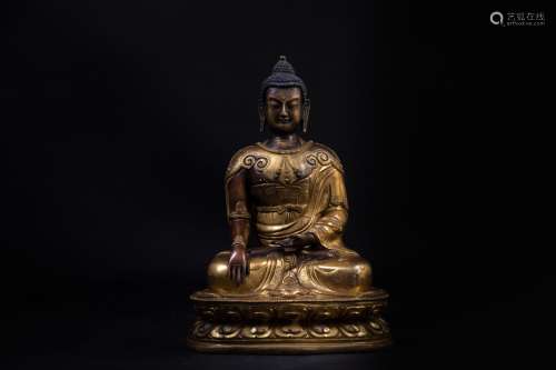 A Chinese Gilt Bronze Buddha