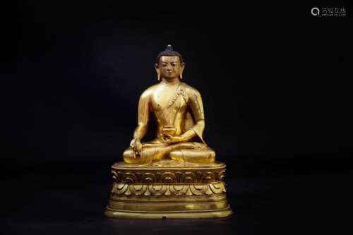 A Chinese Gilt Bronze Buddha