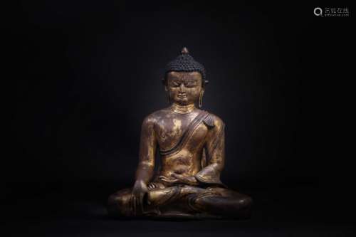 A Chinese Gilt Bronze Buddha