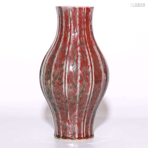 A Chinese Red Glazed Porcelain Vase