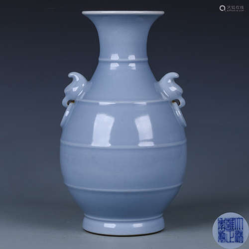 A Chinese Blue Glazed Porcelain Vase