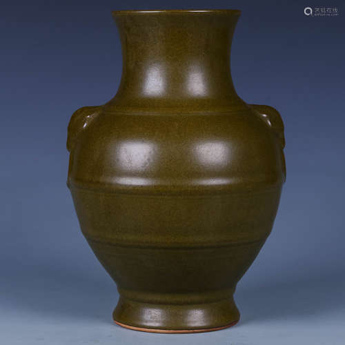 A Chinese Tea-Dust Glazed Porcelain Vase