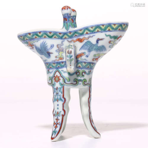 A Chinese Dou-Cai Porcelain Cup