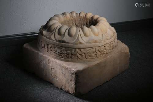 A Chinese Carved Stone Stand