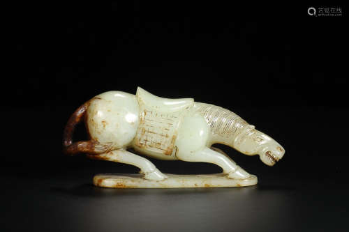 ANCIENT HETIAN JADE HORSE ORNAMENT