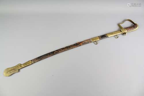 An Antique British Officer's Light Cavalry Sword and Scabbard