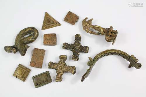 A Group of Ashanti Gold Weights; the weights figural and geometric