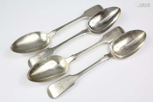 Four Provincial or Canadian Silver Table Spoons; mm RKO