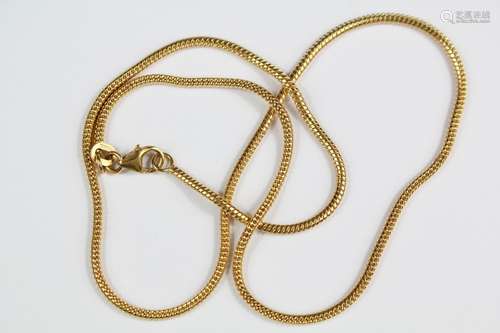 18ct Yellow Gold Necklace, approx 40 cms, approx 5