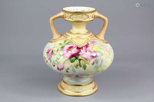 Royal Worcester - Early 20th Century Twin-Handled Vase