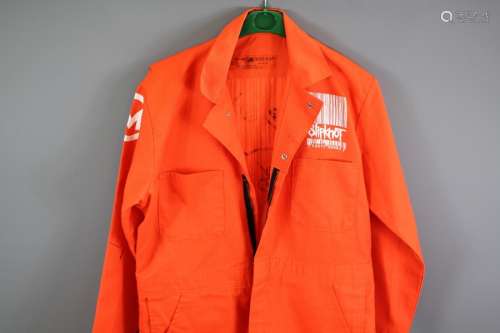 Corey Taylor Slipknot Orange Jump Suit, signed by the band in the HMV Shop whilst promoting the Album in his home state Iowa in 1999