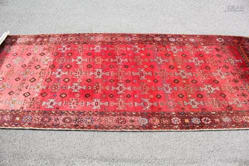 A Large Persian Kurdi Gulchan Wool Carpet