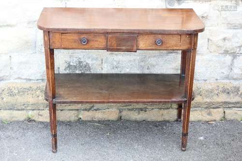 A Victorian Mahogany Side Table, approx 87 l x 74 h x 43 d cms