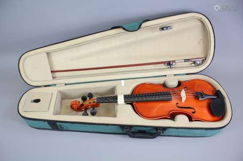 An Antoni Violin Model Adult ACV30, complete with violin case and bow (good condition) together with another Yamada 3/4 violin complete with the original violin case and bow