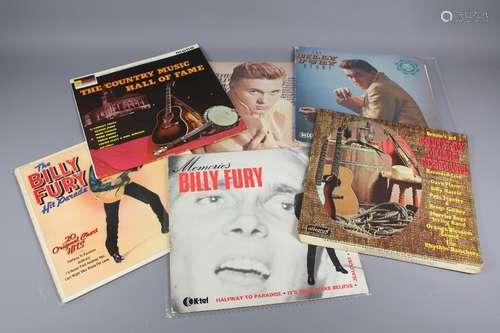 Billy Fury Records; the records include 45 rpm and 33 rpm