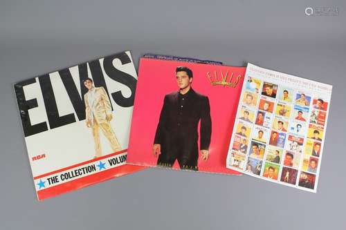 A Vintage Unopened Elvis Presley LP, together with a commemorative booklet and stamps