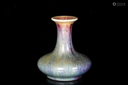 A SMALL FLAMBE GLAZE YUHUCHUNPING VASE