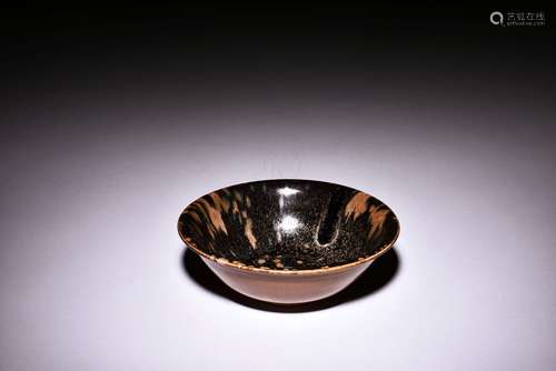 JIZHOU WARE BLACK GLAZED CONICAL BOWL