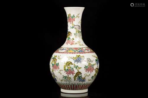 A FAMILLE ROSE VASE