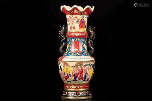 A LARGE WUCAI VASE