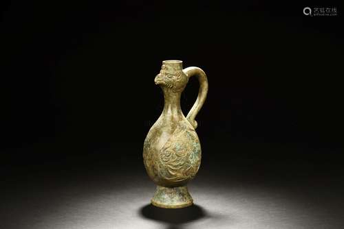 BRONZE CAST 'PHOENIX' EWER