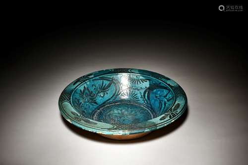 CIZHOU WARE BLUE GLAZED CHARGER