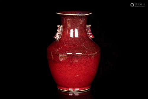 A RARE LANGYAO-GLAZED BALUSTER VASE, ZUN