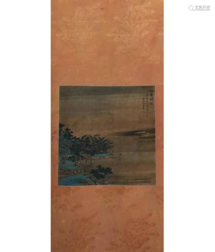 CHINESE INK AND COLOR LANDSCAPE PAINTING, CHOU YIN