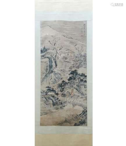CHINESE INK AND COLOR LANDSCAPE PAINTING, DAI XI