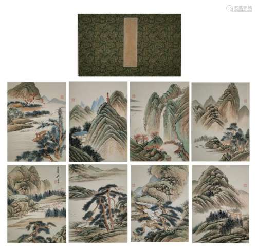 CHINESE PAINTING ALBUM OF LANDSCAPES, WU QINMU