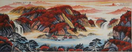 CHINESE INK AND COLOR LANDSCAPE PAINTING, WEI ZIXI