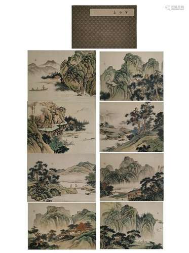 CHINESE PAINTING ALBUM OF LANDSCAPES, CHEN SHAOMEI