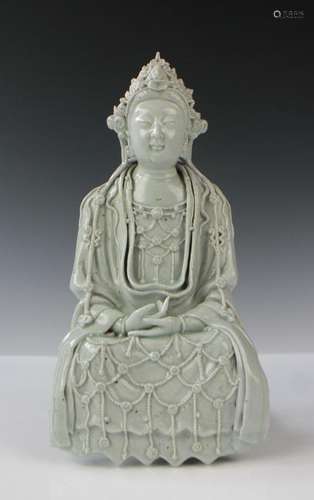 CHINESE HUTIAN GLAZE PORCELAIN GUANYIN