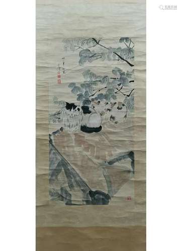 CHINESE INK AND COLOR PAINTING, XU BEIHONG